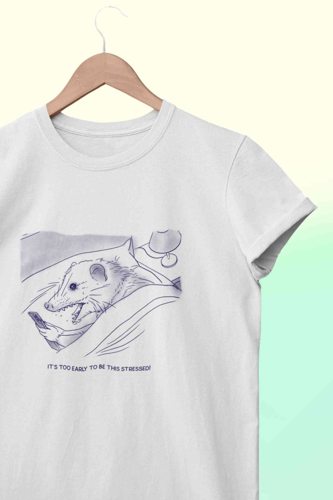 Its Too Early To Be This Stressed Funny Women Half Sleeves T-shirt- KidsFashionVilla