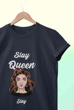 Load image into Gallery viewer, Slay Queen Women Half Sleeves T-shirt- KidsFashionVilla
