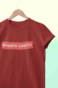 Babes Unite Women Half Sleeves T-shirt- KidsFashionVilla