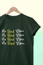 Load image into Gallery viewer, No Bad Vibes Mens Half Sleeves T-shirt- KidsFashionVilla
