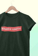 Load image into Gallery viewer, Babes Unite Women Half Sleeves T-shirt- KidsFashionVilla
