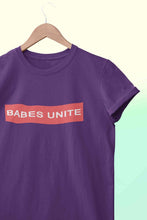 Load image into Gallery viewer, Babes Unite Women Half Sleeves T-shirt- KidsFashionVilla
