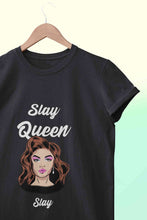 Load image into Gallery viewer, Slay Queen Women Half Sleeves T-shirt- KidsFashionVilla
