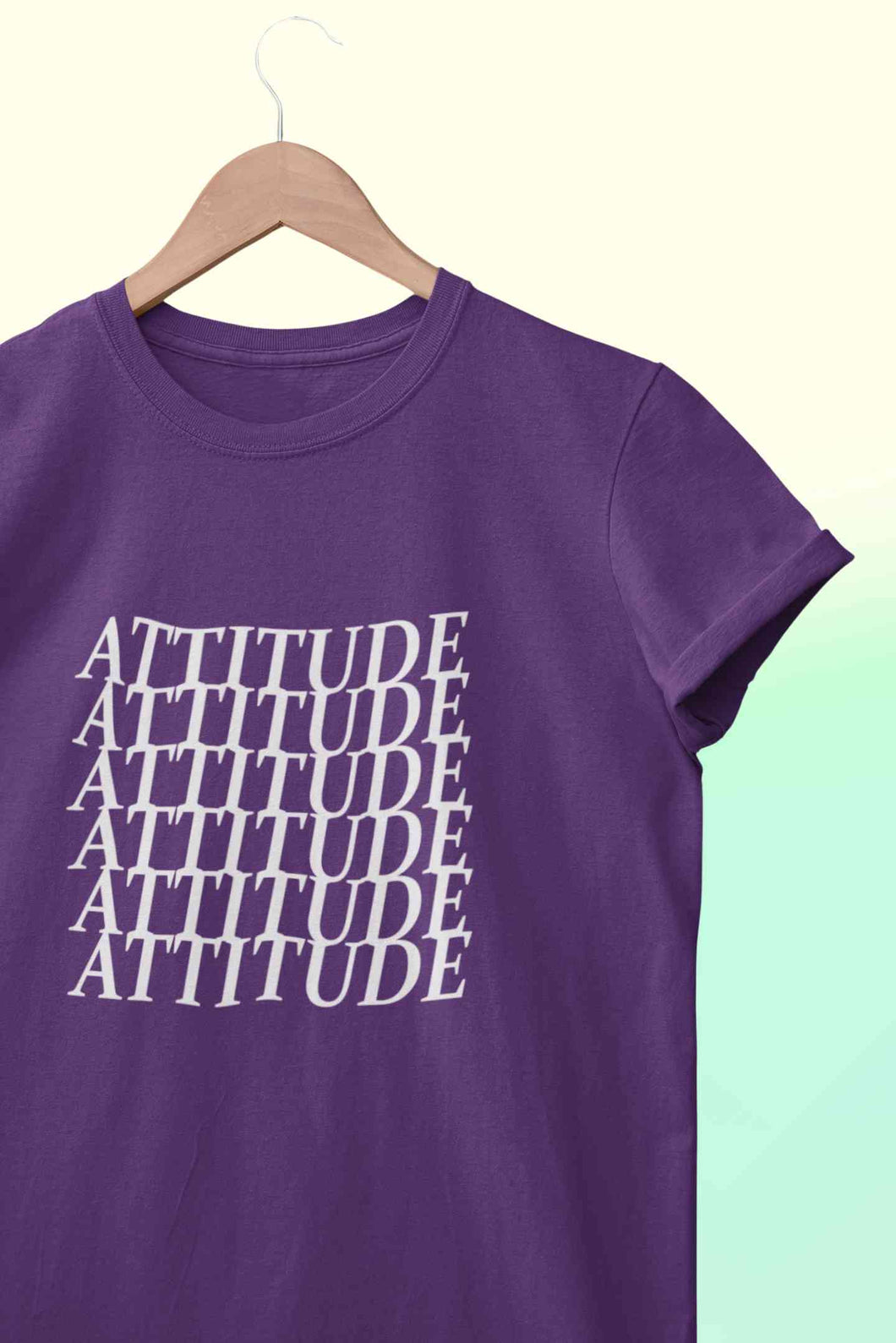 Attitude Women Half Sleeves T-shirt- KidsFashionVilla
