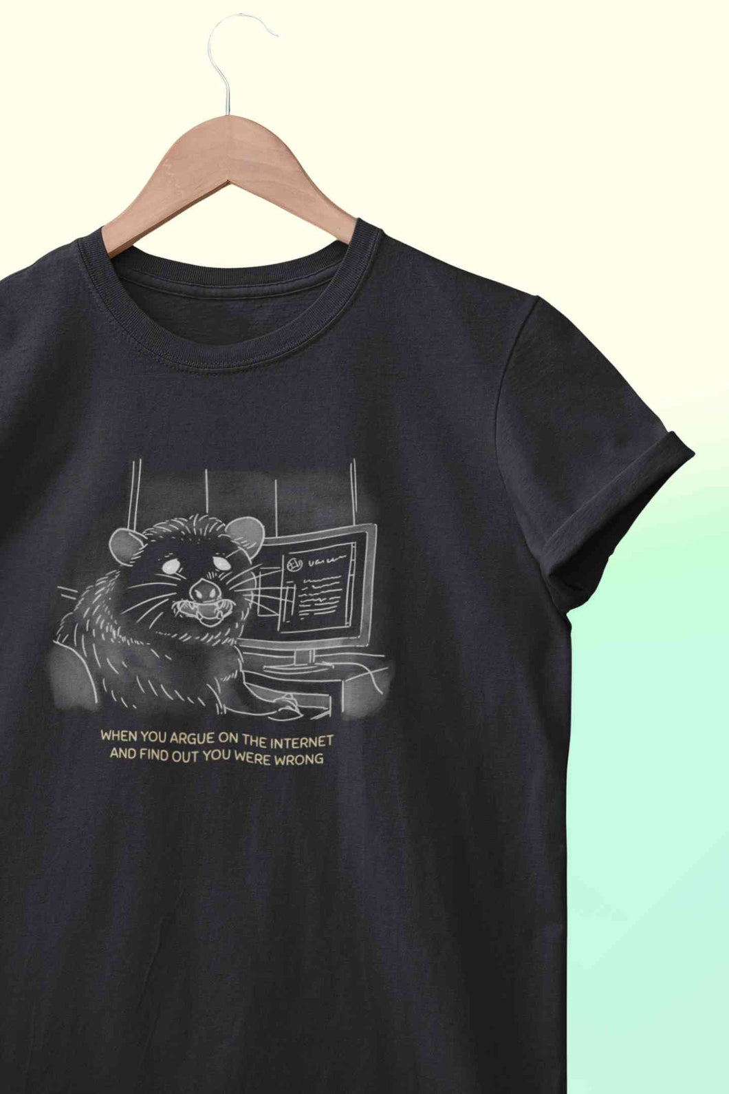 When You Argue On The Internet And Find Out You Were Wrong Funny Mens Half Sleeves T-shirt- KidsFashionVilla