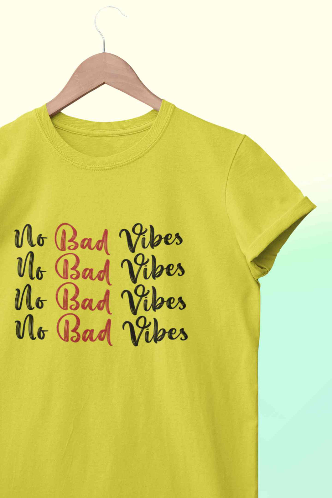 No Bad Vibes Mens Half Sleeves T-shirt- KidsFashionVilla