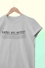 Load image into Gallery viewer, Sweat Set Repeat Women Half Sleeves T-shirt- KidsFashionVilla
