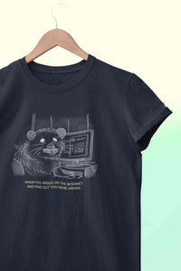 When You Argue On The Internet And Find Out You Were Wrong Funny Mens Half Sleeves T-shirt- KidsFashionVilla