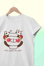 Load image into Gallery viewer, Music Makes Me Happy Mens Half Sleeves T-shirt- KidsFashionVilla
