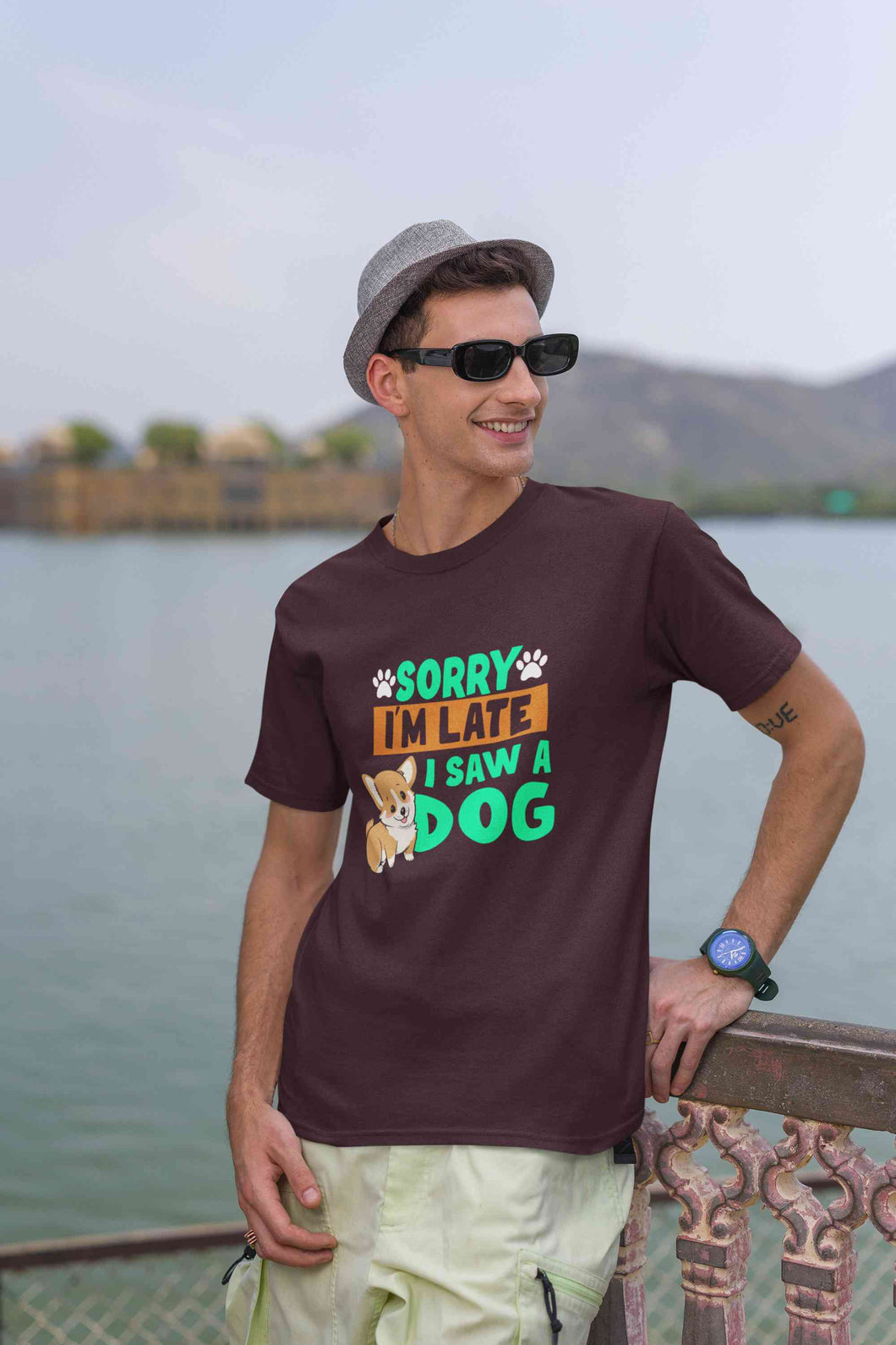 Saw a Dog Mens Half Sleeves T-shirt- KidsFashionVilla