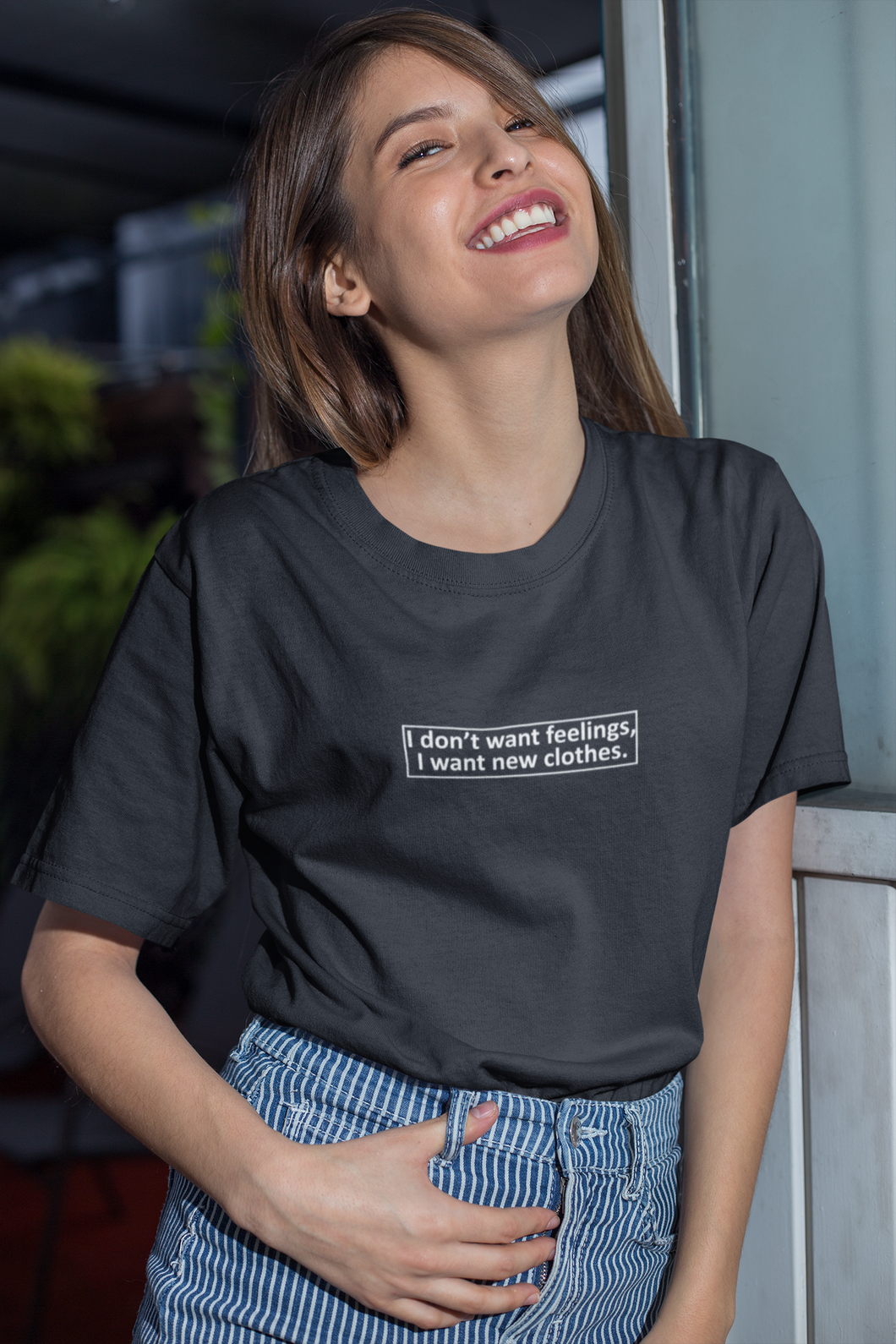 I Want New Clothes Women Half Sleeves T-shirt- KidsFashionVilla