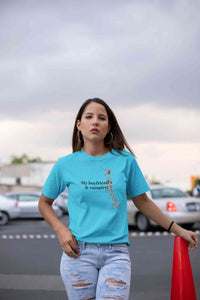 My Boyfriends And Vampire Women Half Sleeves T-shirt- KidsFashionVilla