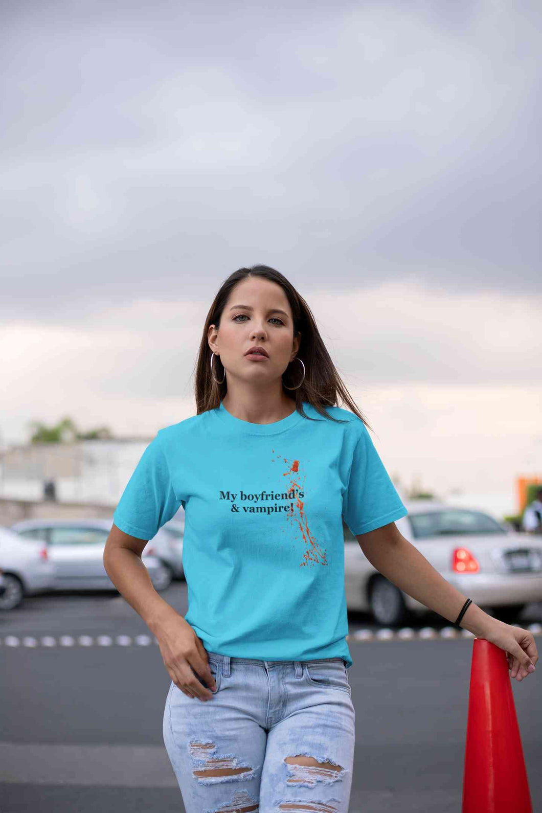 My Boyfriends And Vampire Women Half Sleeves T-shirt- KidsFashionVilla