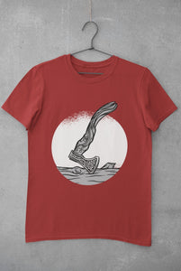 Viking Mens Half Sleeves T-shirt- FunkyTeesClub - Funky Tees Club