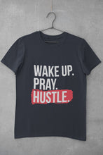 Load image into Gallery viewer, Wake Pray Hustle Mens Half Sleeves T-shirt- FunkyTeesClub - Funky Tees Club
