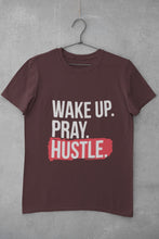 Load image into Gallery viewer, Wake Pray Hustle Mens Half Sleeves T-shirt- FunkyTeesClub - Funky Tees Club
