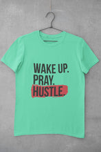 Load image into Gallery viewer, Wake Pray Hustle Women Half Sleeves T-shirt- FunkyTeesClub - Funky Tees Club
