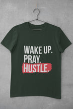 Load image into Gallery viewer, Wake Pray Hustle Women Half Sleeves T-shirt- FunkyTeesClub - Funky Tees Club
