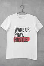 Load image into Gallery viewer, Wake Pray Hustle Women Half Sleeves T-shirt- FunkyTeesClub - Funky Tees Club
