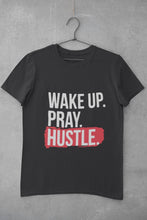 Load image into Gallery viewer, Wake Pray Hustle Women Half Sleeves T-shirt- FunkyTeesClub - Funky Tees Club
