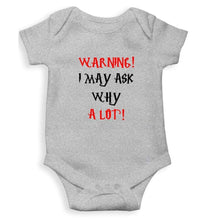 Load image into Gallery viewer, Warning I may ask Why a lot Rompers for Baby Girl- FunkyTradition FunkyTradition
