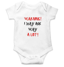 Load image into Gallery viewer, Warning I may ask Why a lot Rompers for Baby Girl- FunkyTradition FunkyTradition

