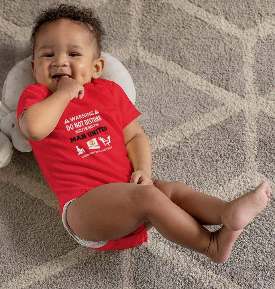Warning Man United Rompers for Baby Boy- FunkyTradition FunkyTradition