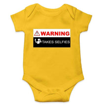 Load image into Gallery viewer, Warning Take Selfies Rompers for Baby Girl- FunkyTradition FunkyTradition
