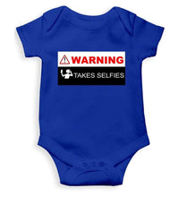 Load image into Gallery viewer, Warning Take Selfies Rompers for Baby Girl- FunkyTradition FunkyTradition
