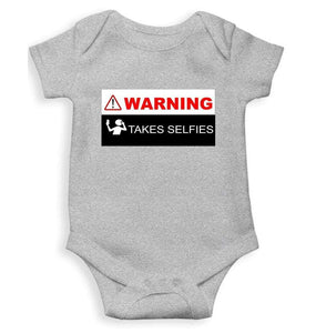 Warning Takes Selfies Rompers for Baby Boy- FunkyTradition FunkyTradition