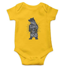 Load image into Gallery viewer, Wild things in the wood Bear Rompers for Baby Boy- FunkyTradition FunkyTradition
