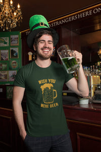 Wish You Were Beer Mens Half Sleeves T-shirt- FunkyTeesClub - Funky Tees Club
