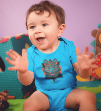 Load image into Gallery viewer, Wolf Abstract Rompers for Baby Boy- FunkyTradition FunkyTradition
