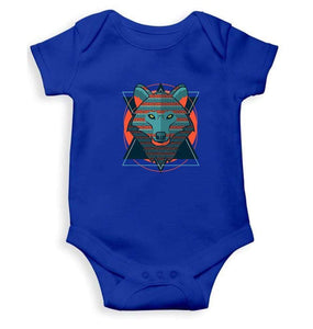 Wolf Abstract Rompers for Baby Girl- FunkyTradition FunkyTradition