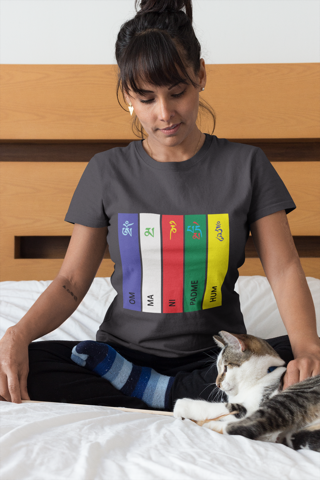 Ladakh Om Mani Padme Hum Women Half Sleeves T-shirt- KidsFashionVilla
