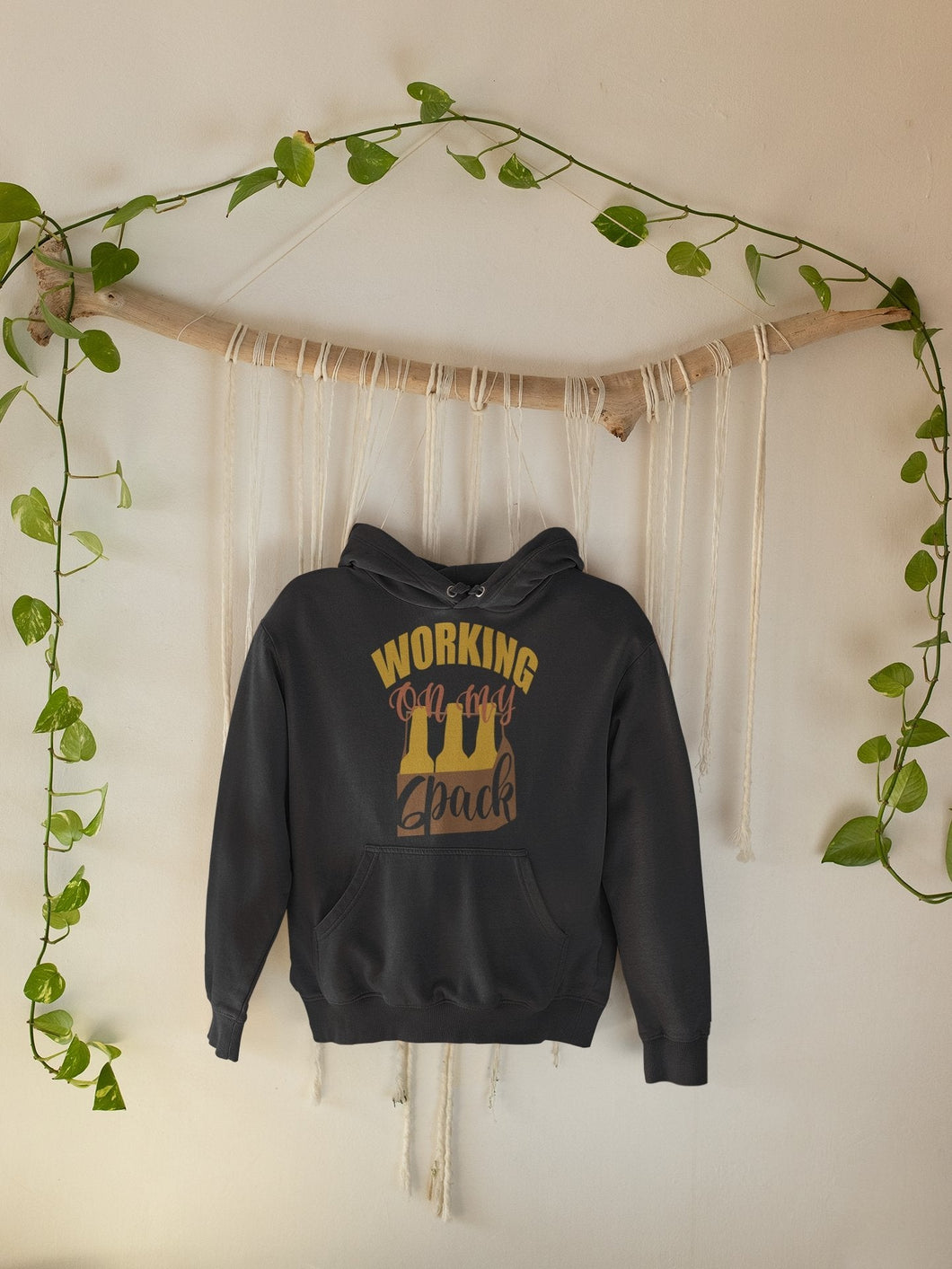 Working On My Six Pack Men Hoodies-FunkyTeesClub - Funky Tees Club