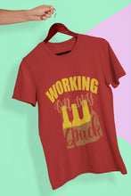 Load image into Gallery viewer, Working On My Six Pack Women Half Sleeves T-shirt- FunkyTeesClub - Funky Tees Club
