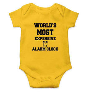 Worlds Most Expensive Alarm Clock Rompers for Baby Boy- FunkyTradition FunkyTradition