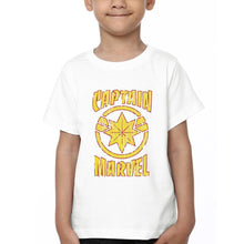Load image into Gallery viewer, Captain Marvel Logo Half Sleeves T-Shirt for Boy-KidsFashionVilla
