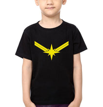 Load image into Gallery viewer, Captain Marvel Logo Half Sleeves T-Shirt for Boy-KidsFashionVilla

