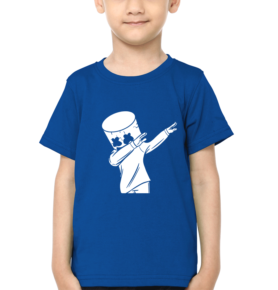 Marshmello Logo Half Sleeves T-Shirt for Boy-KidsFashionVilla