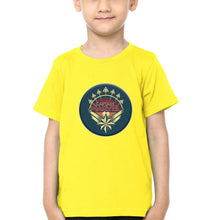 Load image into Gallery viewer, Captain Marvel Logo Half Sleeves T-Shirt for Boy-KidsFashionVilla
