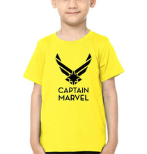 Load image into Gallery viewer, Captain Marvel Logo Half Sleeves T-Shirt for Boy-KidsFashionVilla
