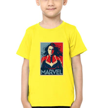 Load image into Gallery viewer, Captain Marvel Superhero Half Sleeves T-Shirt for Boy-KidsFashionVilla
