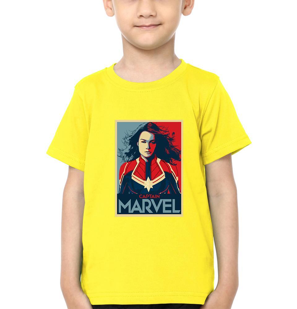 Captain Marvel Superhero Half Sleeves T-Shirt for Boy-KidsFashionVilla