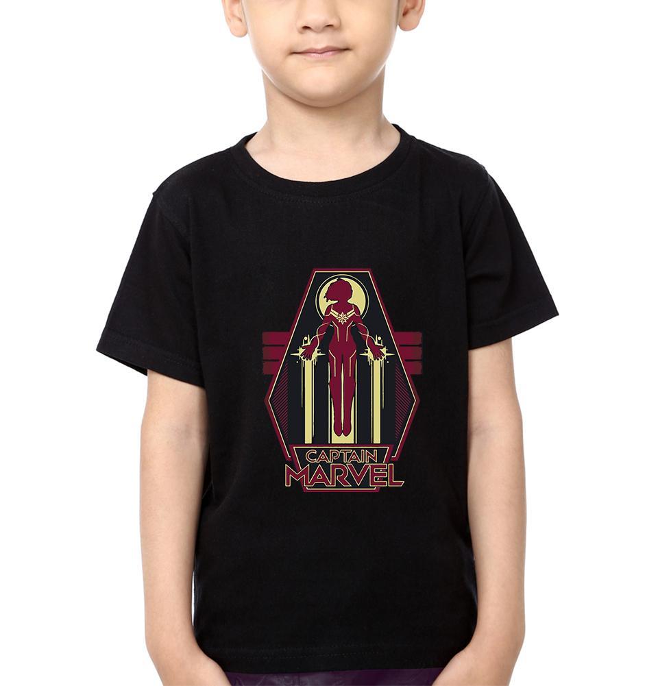 Captain Marvel Logo Half Sleeves T-Shirt for Boy-KidsFashionVilla