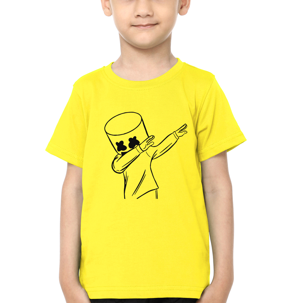 Marshmello Logo Half Sleeves T-Shirt for Boy-KidsFashionVilla