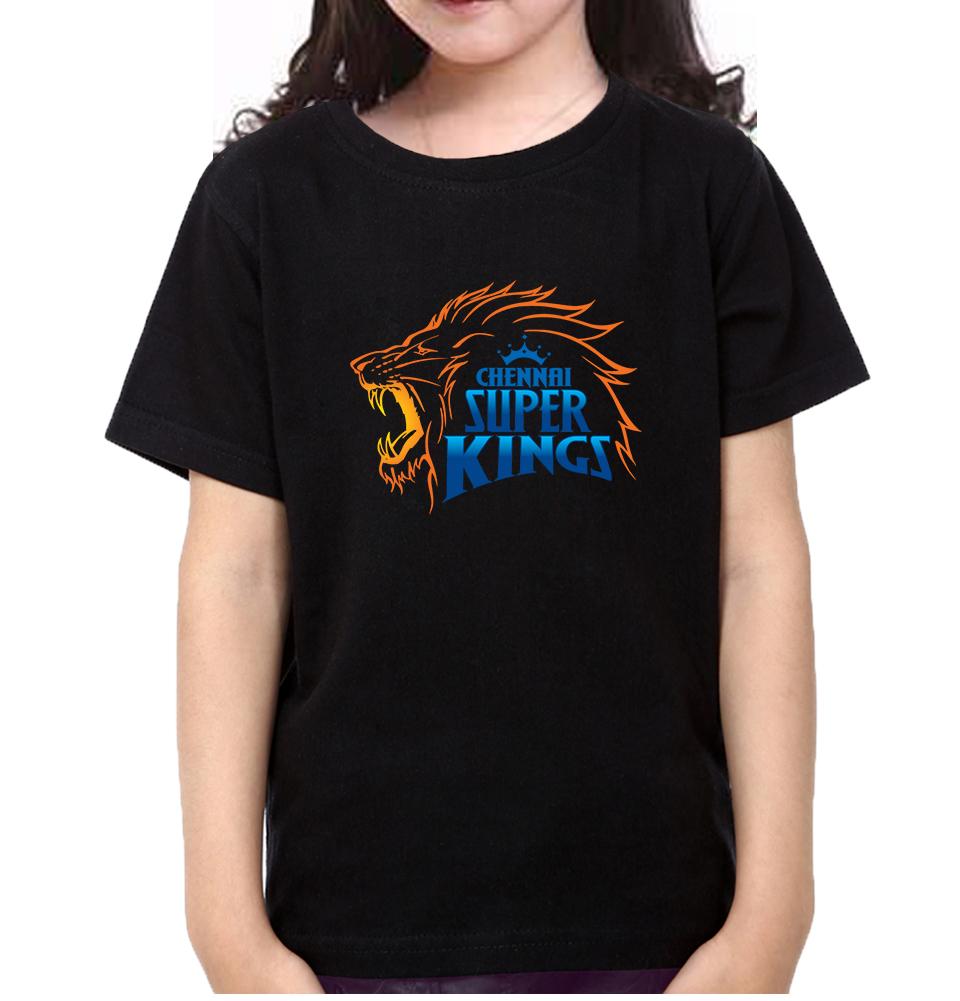IPL CSK Chennai SuperKings Half Sleeves T-Shirt For Girls -KidsFashionVilla