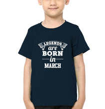 Load image into Gallery viewer, Legends are Born in March Half Sleeves T-Shirt for Boy-KidsFashionVilla
