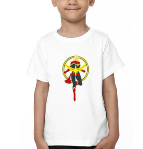 Captain Marvel Logo Half Sleeves T-Shirt for Boy-KidsFashionVilla
